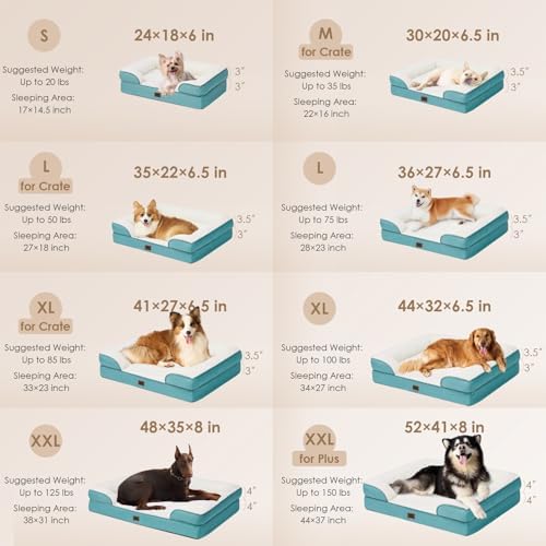 EHEYCIGA Orthopedic Small Dog Bed, Waterproof Memory Foam Washable Pet Beds - Image 2