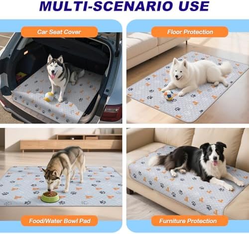 WanpeeGoo Washable Pee Pads for Dogs, Waterproof, 24 x 48 in, 2 Pack, Orng - Image 5