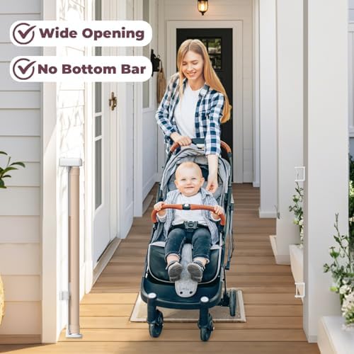 76" Retractable Baby Gates Extra Wide, Mesh Long Dog Gate for Deck - Image 5