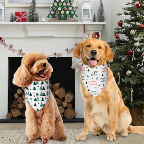 Christmas Dog Bandanas Small 3PCS, 6 Pattern Scarf for Boy and Girl - Image 6