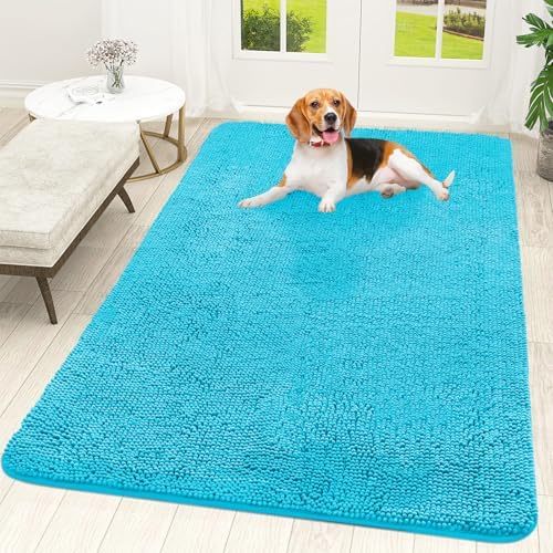 OLANLY Dog Door Mat for Muddy Paws 59x35, Super Absorbent Chenille Mud Mat by OLANLY