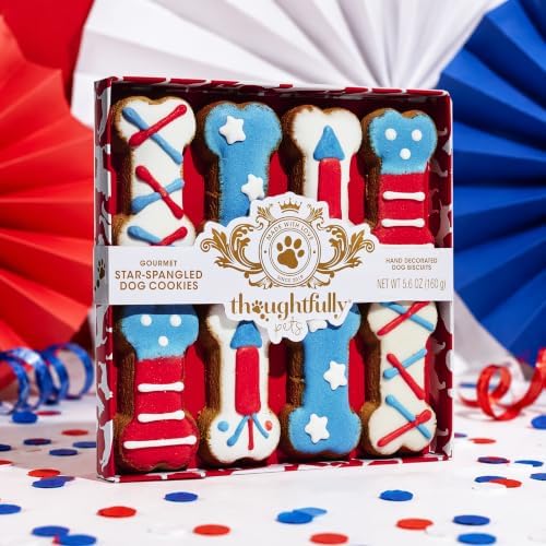 Americana Dog Cookie Gift Set, 250th Birthday, Labor Day, Set of 8 - Image 4