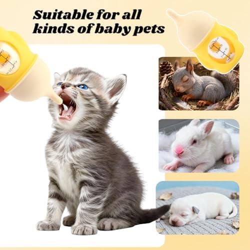 20ml Pet Feeder Bottle Puppy Bottles for Nursing Animal Feeding Bottles Kitten Bottle for Nursing Dog Cat Milk Feeding Bottl e (Color:Yellow) - Image 5