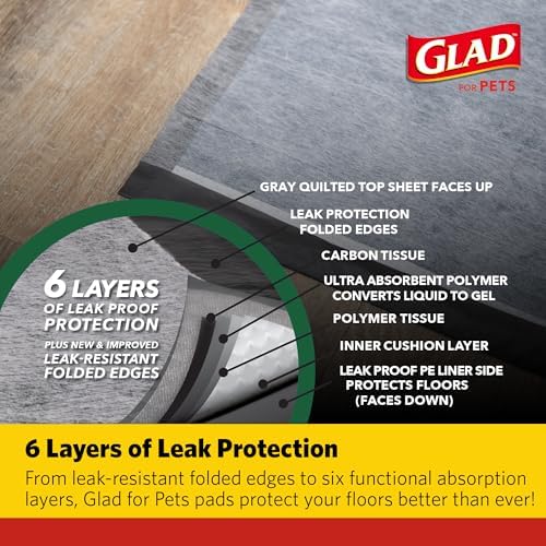 Glad for Pets XL Charcoal Training Pads for Dogs and Puppies, 30 Ct, 2-Pk - Image 3