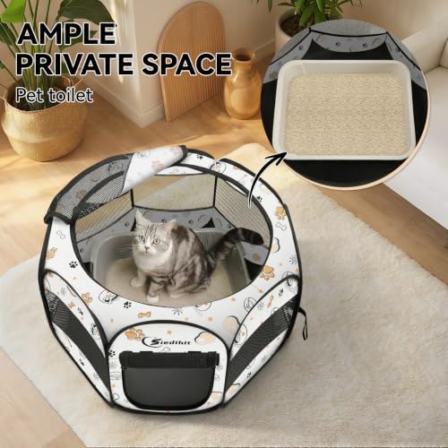 Siedihit Dog Playpen Indoor Outdoor for Puppy Pet Crate Tent(Cute, Small) - Image 6