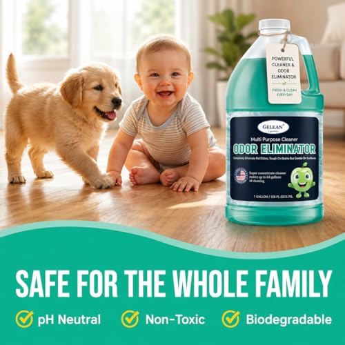 Multi Purpose Cleaner Pet Odor eliminator - pH Neutral - Strong Odor Floor Cleaner - Pet Odor Eliminator for Home - Best Scent Remover for Cat and Dog Pee All Purpose Cleaner 1 gallon (Sky Breeze) - Image 5