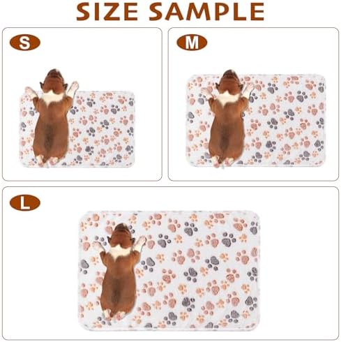 1 Pack 3 Blankets Fluffy Premium Fleece Soft Pet Blanket Flannel Throw for Cat Dog Puppy (Small 23x16'', Paw-Brown) - Image 2
