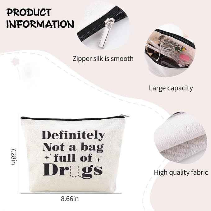 Drug Pouch Bag for Travel Small Medicine Pill Storage Bag Funny Emergency Pouch Medical Assistant Survival Bags Medication Bags for Camp Pharmacist Nurse Doctor Gifts Ideas for Women Men Med Pouches - Image 3