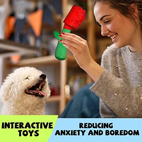 lilfrd Rose Valentines Day Dog Toy, Squeaky Crinkle Puzzle Gift for Dogs - Image 6