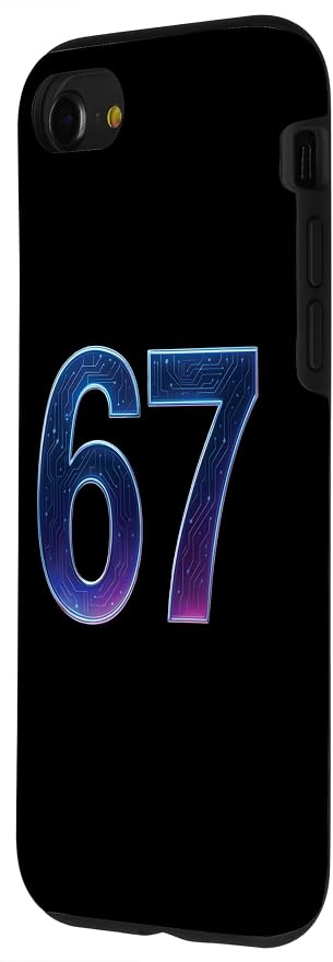 67 Meme Ai Quantum Number 67th Six Seven Tech Digital Future Case for iPhone SE (2020) / 7/8 - Image 2