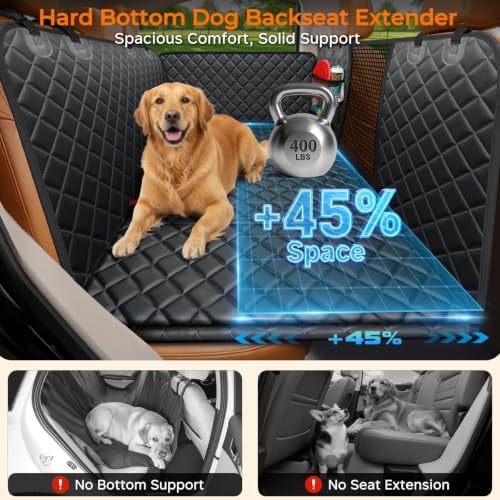 URPOWER Hard Bottom Dog Car Seat Cover, Back Seat Extender for Cars & SUVs - Image 3