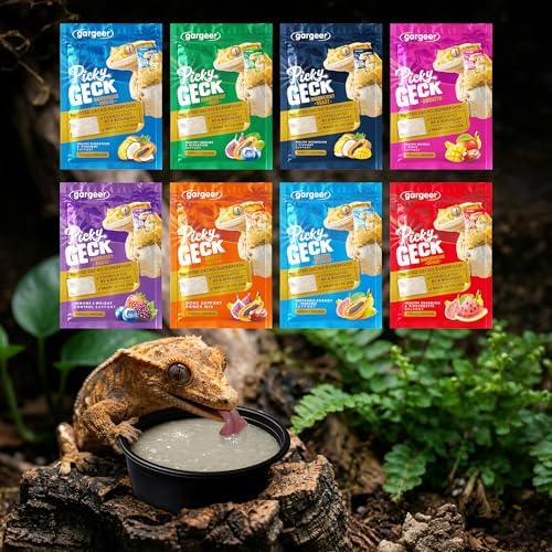Gargeer 2.4oz Picky Geck 8 Sachet Flavours Crested Gecko Food Discovery Kit - Image 2