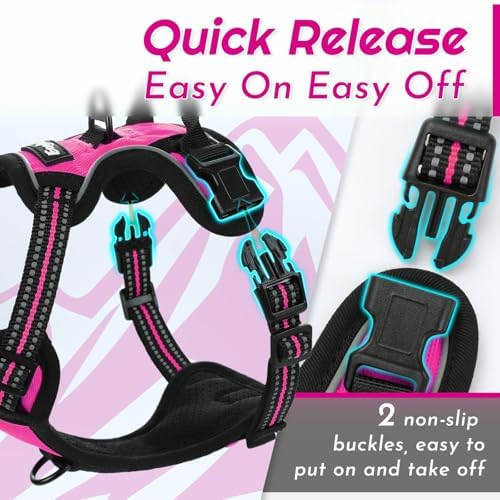 Eagloo Dog Harness for Small Dogs, No Pull Pet Vest with 2 Leash Clips - Image 6