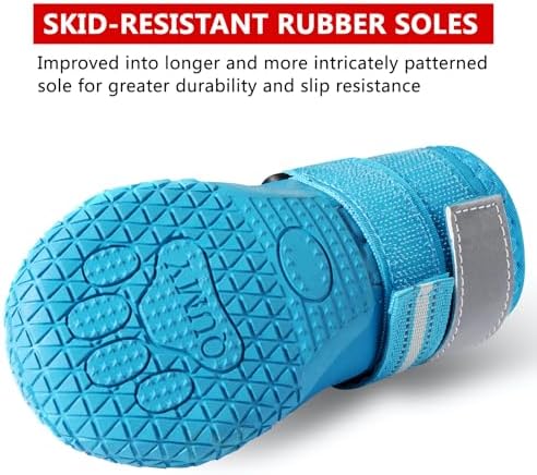 QUMY Dog Shoes for Hot Pavement, Dog Snow Boots & Paw Protectors for Winter - Image 4