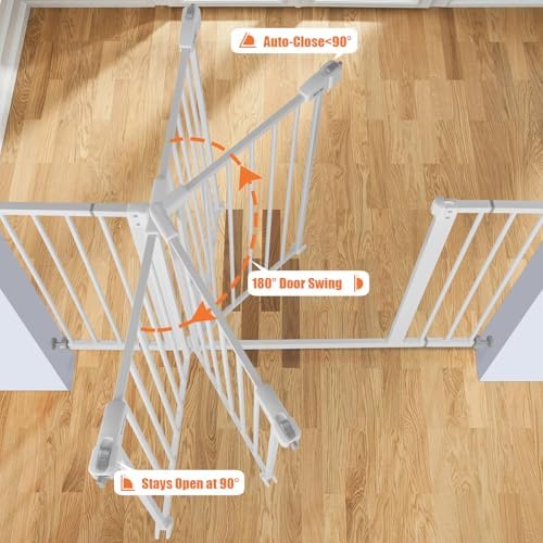 keny 36" Extra Tall Baby Gate for Stairs, 29"-55" Wide Auto Close Dog Gate - Image 5