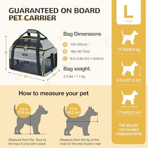 Lekereise Top-Expandable Pet Carrier 18x13x9.5 Inch Southwest Frontier Airline Approved Soft Sided Underseat to 15lbs Travel Carriers for Small Cats Dogs with Locking Safety Zippers Anti-Scratch Mesh - Image 3