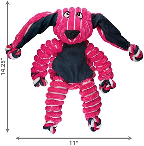 KONG Floppy Knots Rope and Plush Dog Toy, Bunny, Medium/Large - Image 5