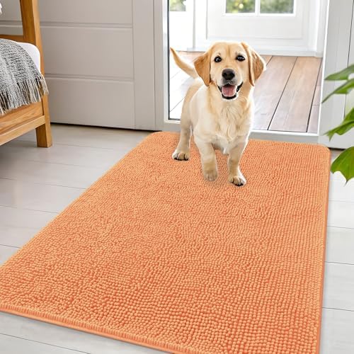 OLANLY Dog Door Mat for Muddy Paws 44x32, Super Absorbent Chenille Mud Mat by OLANLY