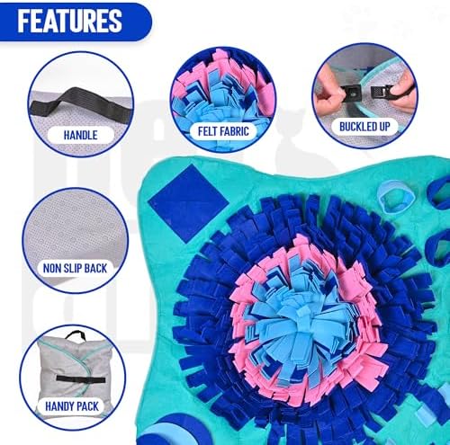 PET ARENA Large Sniffing Mat 25 x 25 Inch Interactive Feeding Toy - Image 2