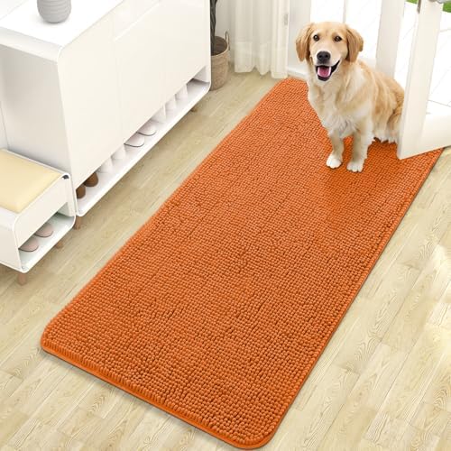 OLANLY Dog Door Mat for Muddy Paws 47x24, Super Absorbent Chenille Mud Mat by OLANLY