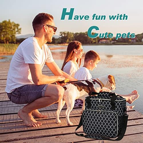 BAGLHER Dog Travel Bag, Pet Travel Bag (ALL Pet Travel Supplies), With 2 Pet Food Containers and 2 Collapsible Silicone Bowls; Essential Kits for Travel DLblack - Image 6