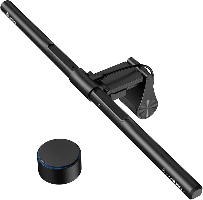 Quntis Monitor Light Bar PRO+ with Remote Control, Fit for Curved/Flat Monitor, Eye-Care USB Computer Lamp Dimmable Screen Light Bar with Auto-Dimming, No Glare Home Office Gaming Desk Lamp by Quntis
