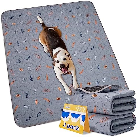 Sunheir Washable Pee Pads for Dogs Extra Large 36" x 72" 2-Pack, Reusable Puppy Pads Pet Training Pads, Waterproof Dog Pee Pads for Crate, Whelping Pad, Non-Slip Protects Against Urine Leakage by SUNHEIR