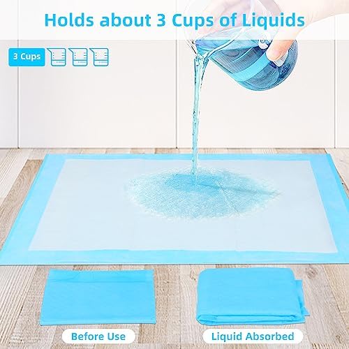 FluffyDream Super Absorbent Waterproof Dog and Puppy Pet Training Pad, Housebreaking Pet Pad,Blue (22"x22" (50PCS)) - Image 4