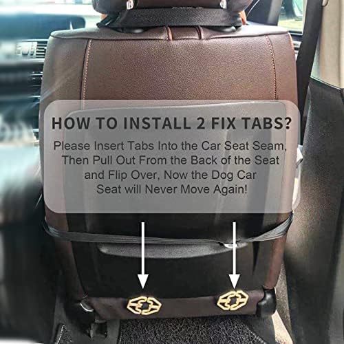 GENORTH Dog Car Seats for Small and Medium Dogs,Portable Puppy/Pet Car Booster Seat with Clip-On Leash and Mesh Window for Pet Up to 20 lbs - Image 7
