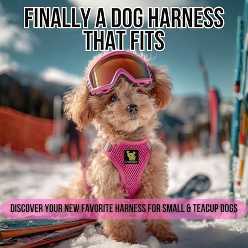 EcoBark Step in Dog Harness, Pink, X-Small, Tiny Soft Mesh Toy Breed - Image 3