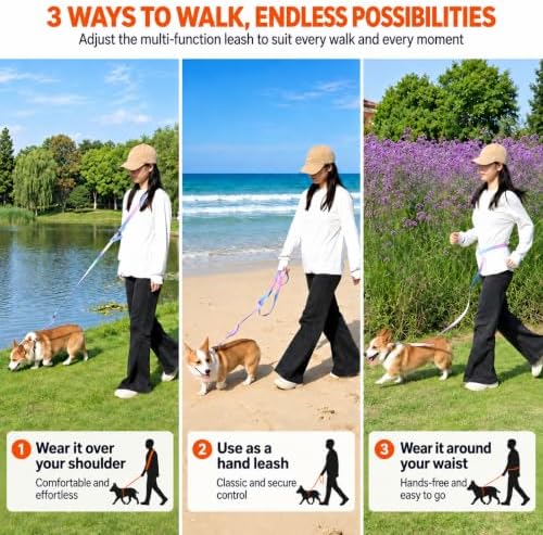 Dog Harness Collar and Leash Set, All-in-one Reflective Pet Harness No Pull with Adjustable Buckles for Puppies, Small, Medium, Large, and Extra-Large Dogs - Image 6