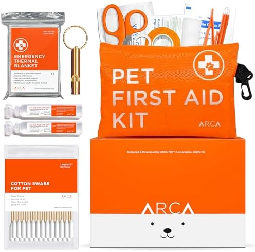 ARCA PET Dog First Aid Kit - Pet Emergency Kit - Water Resistant High Visibility Reflective First Aid Pouch Dog Camping Essentials for Hiking, Backpacking, Sports, Hunting by ARCAPET