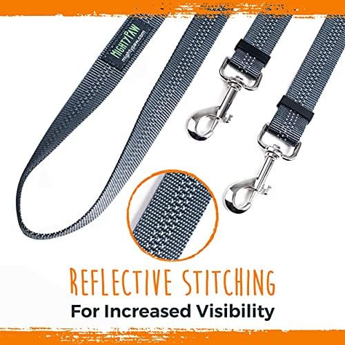 Mighty Paw Double Dog Leash - Double Leash for Two Dogs No Tangle Design. Split Lead for 2 Pets. Adjustable to Fit All Sized Breeds. Reflective Dual Pet Lead for People with 2 Pups - Image 4
