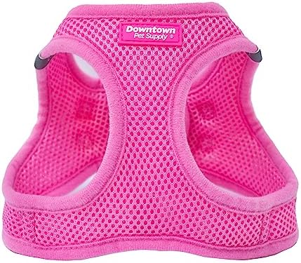 Downtown Pet Supply Step-in Dog Harness – No Pull, Adjustable Padded Mesh with Reflective Trim, Secure Buckle Strap – Comfortable & Breathable Small Dog Harness, X-Small, Pink by DowntownPetSupply