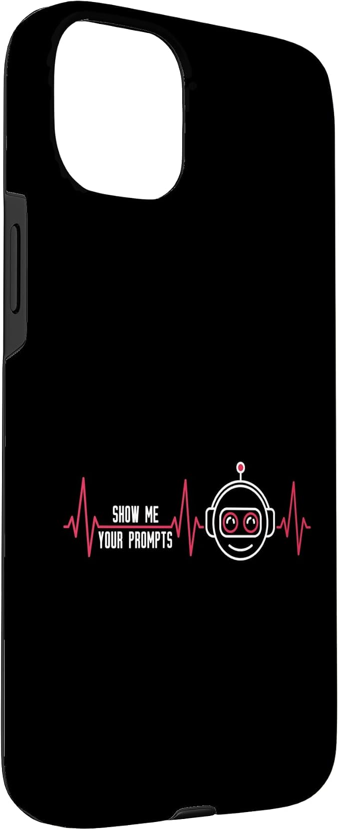 Show Me Your Prompts AI Artificial Intelligence Heartbeat Case for iPhone 15 Plus - Image 3
