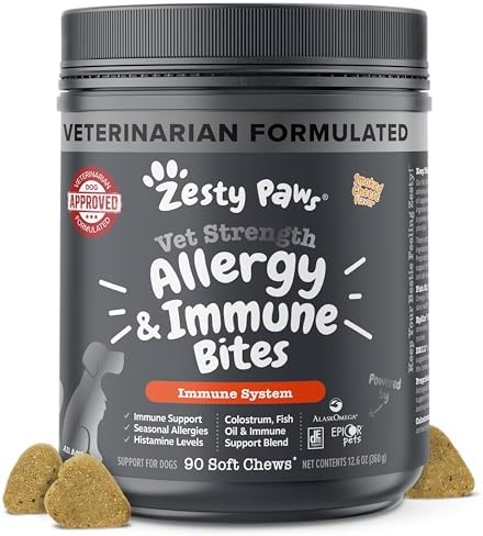 Zesty Paws Vet Strength Dog Allergy Chews - Dog Allergy Relief, 90 Ct by ZestyPaws
