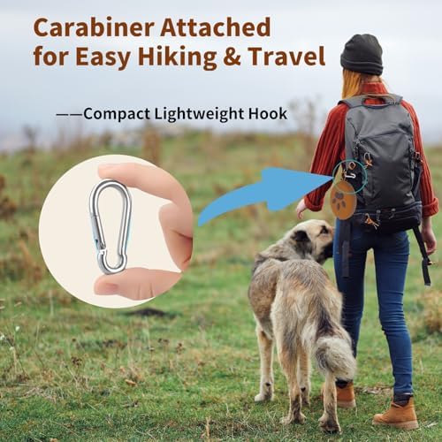 2-in-1 Collapsible Dog Travel Bowl Portable Silicone Carabiner - Image 4