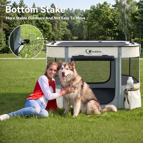 Siedihit 40" Dog Playpen,Cat Puppy Pen, Pet Portable Crate Indoor Outdoor - Image 5