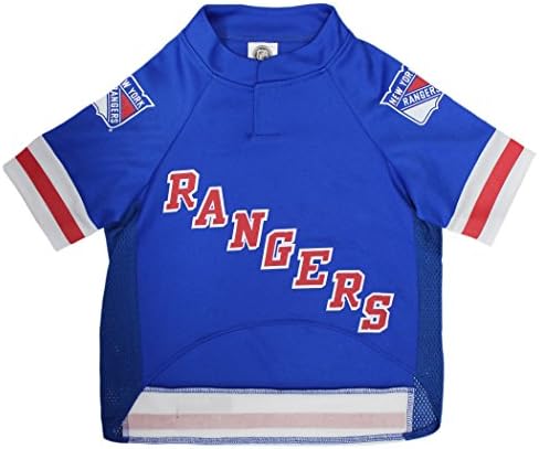 NHL New York Rangers Jersey for Dogs & Cats, Large. - Let Your Pet Be A Real NHL Fan! - Image 2