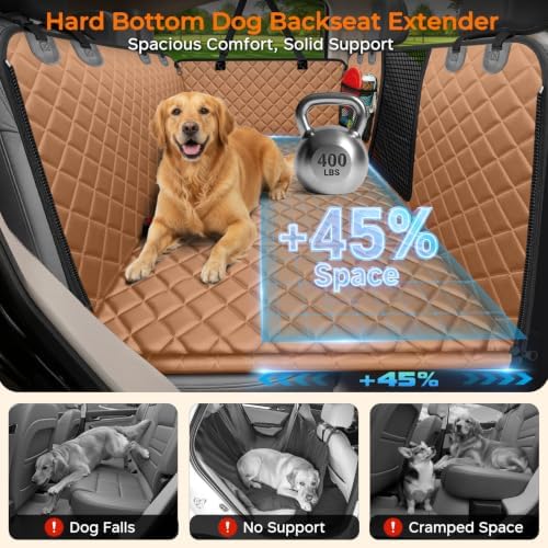 URPOWER Hard Bottom Dog Car Seat Cover, Back Seat Extender for Cars & SUVs - Image 2