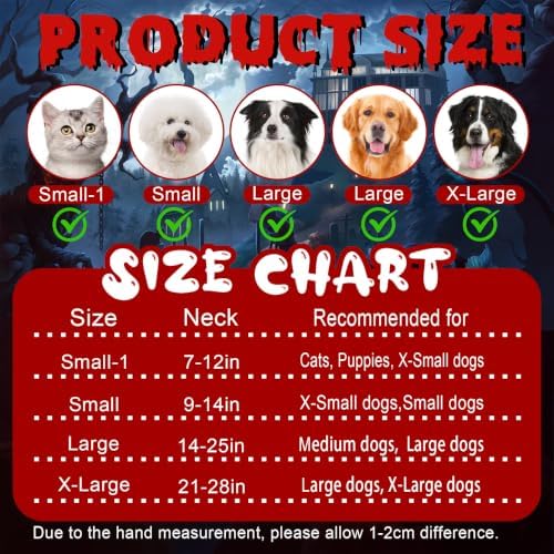 GOYOSWA Dog Halloween Costumes, Dog Vampire Cloak Costume Devil Vampire Cloak Cape Halloween Costumes for Small Medium Large Dogs Pets (X-Large) - Image 3