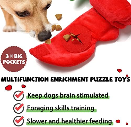 lilfrd Rose Valentines Day Dog Toy, Squeaky Crinkle Puzzle Gift for Dogs - Image 4