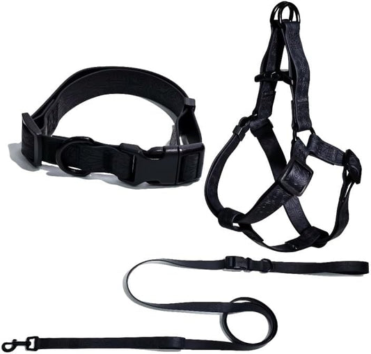 No Pull Dog Collars, Harnesses & Leashes - Heavy Duty, Soft Padded Neck & Chest Adjustable, Pet Vest for Large Medium Sized Dogs, for Easy Walk & Training by Unknown
