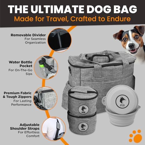Dog Travel Bag for Supplies - Airline Approved Pet Backpack Organizer - Image 3