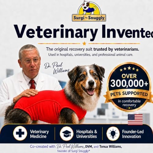 Surgi Snuggly Dog Surgery Recovery Suit, Cone Alternative, Spay/Neuter MS - Image 2