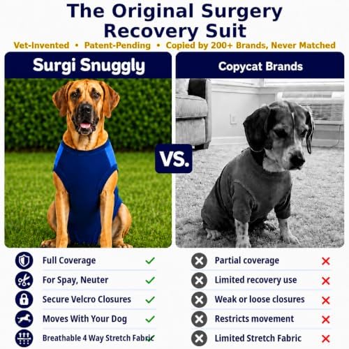 Surgi Snuggly Dog Surgery Recovery Suit, Cone Alternative, Spay/Neuter 2XL - Image 3