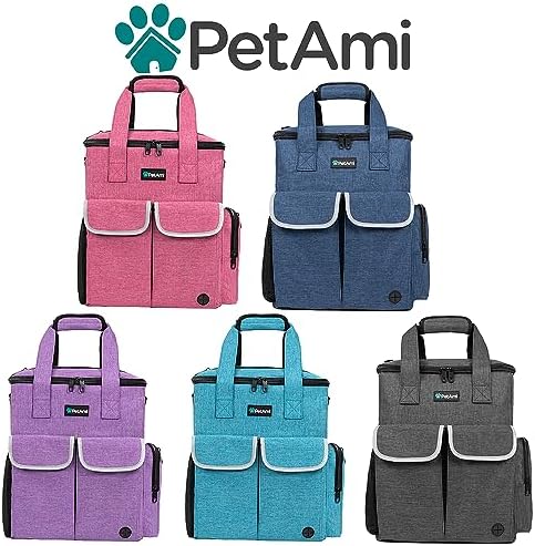 PetAmi Dog Travel Bag Organizer, Pet Supplies Diaper Tote, Purple - Image 7