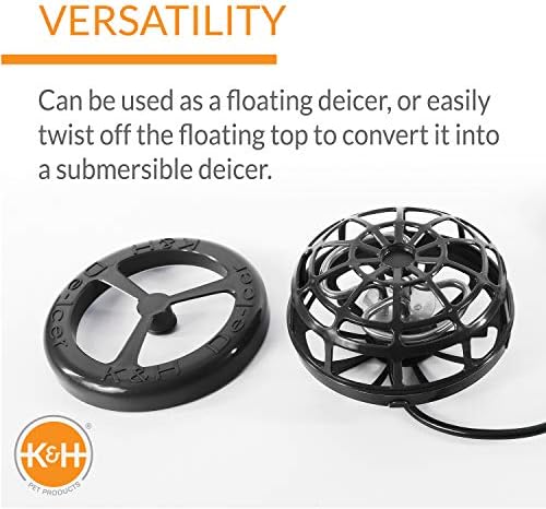 K&H Pond Heater for Fish, Deluxe Pond Deicer, 1500W, Safety Listed, Black - Image 3