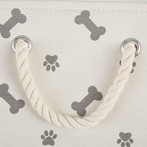 Bone Dry Dog Toy Basket, Rectangle Gray Large, Collapsible - Image 3