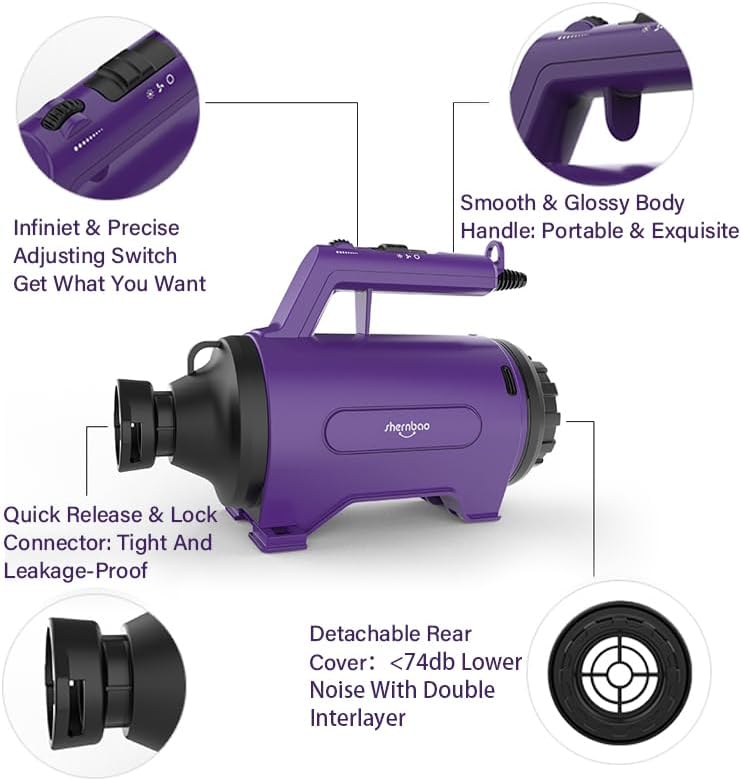 Dog Dryer High Velocity Pet Dog Grooming Force Hair Dryer/Blower - Image 5